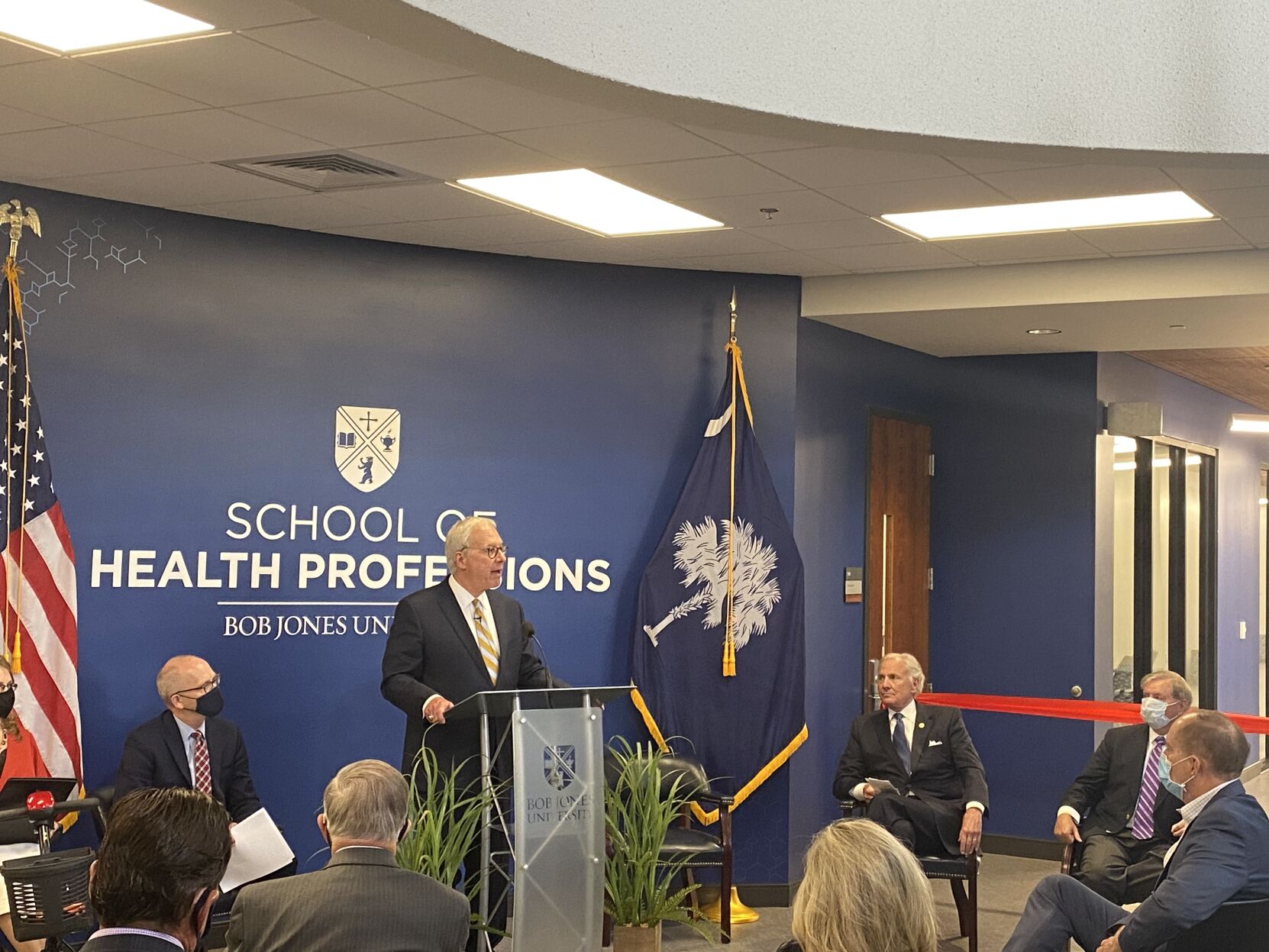 Steve Pettit, president of Bob Jones University, at School of Health Professions opening